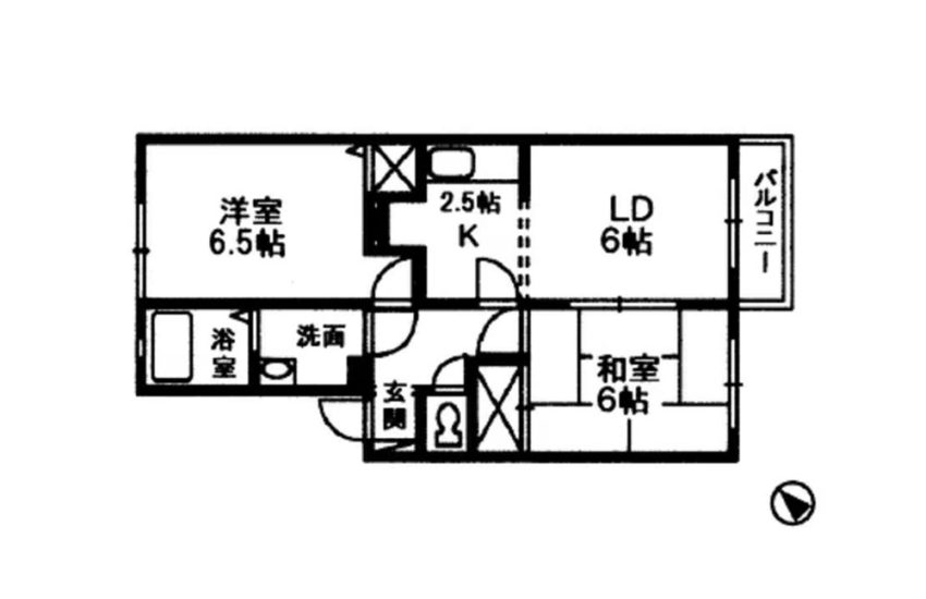 キャトルメゾンE201間取り